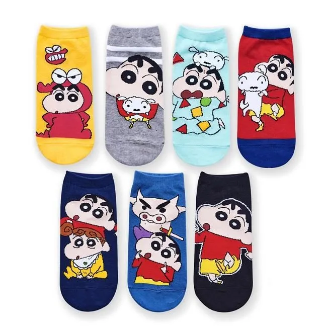 蠟筆小新 小新 短襪 蠟筆小新直版襪 款式隨機 6雙組SC-A528~SC-A534 價格比較,價格查詢,歷史價格詳細信息