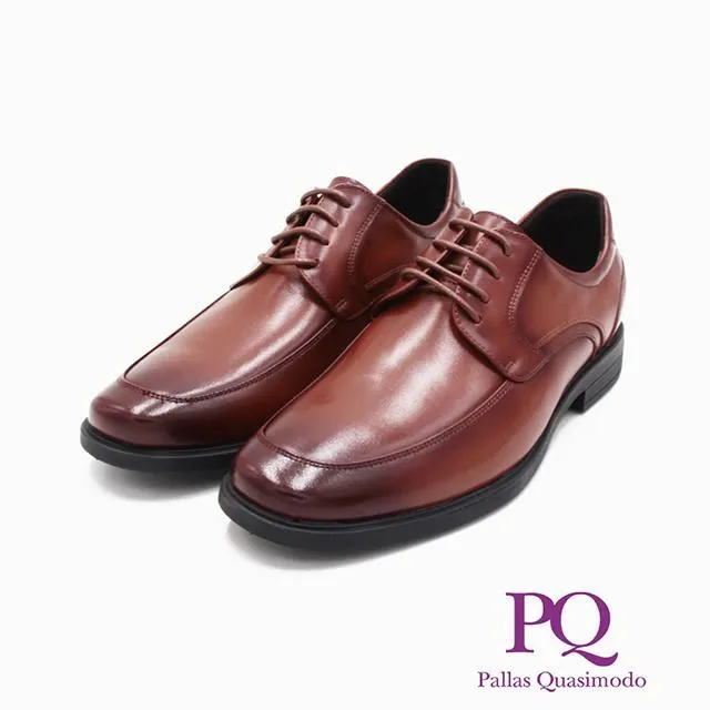 PQ(男)正裝渲染小圓頭素面綁帶皮鞋男鞋-咖(另有黑) 歷史價格詳細信息