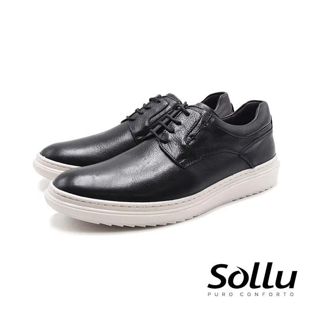 Sollu 巴西專櫃dress casual牛皮光感樂福皮鞋 男鞋-黑 歷史價格詳細信息