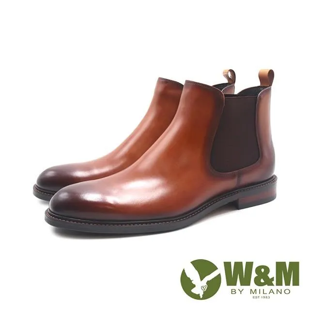W&M(男)經典切爾西男仕皮靴 男鞋-黑色 歷史價格詳細信息