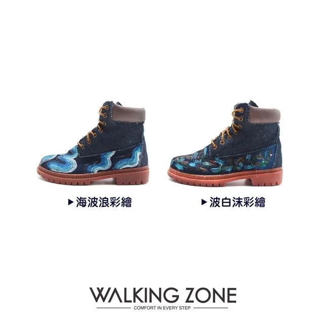 WALKING ZONE (女)牛仔款帆船雷根鞋女鞋-牛仔藍 歷史價格詳細信息