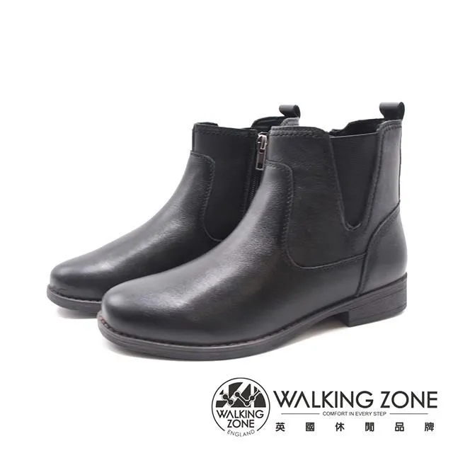 WALKING ZONE(女)真皮中性運動休閒鞋 女鞋-杏黑 歷史價格詳細信息