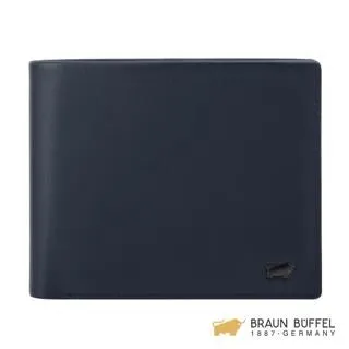BRAUN BUFFEL NEWNOMAD 新游牧族系列12卡中間翻透明窗短夾 - 藍色 歷史價格詳細信息