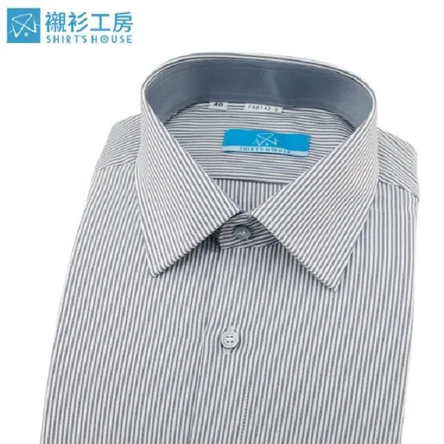 【襯衫工房】長袖襯衫-黑色細格紋  大碼45 歷史價格詳細信息