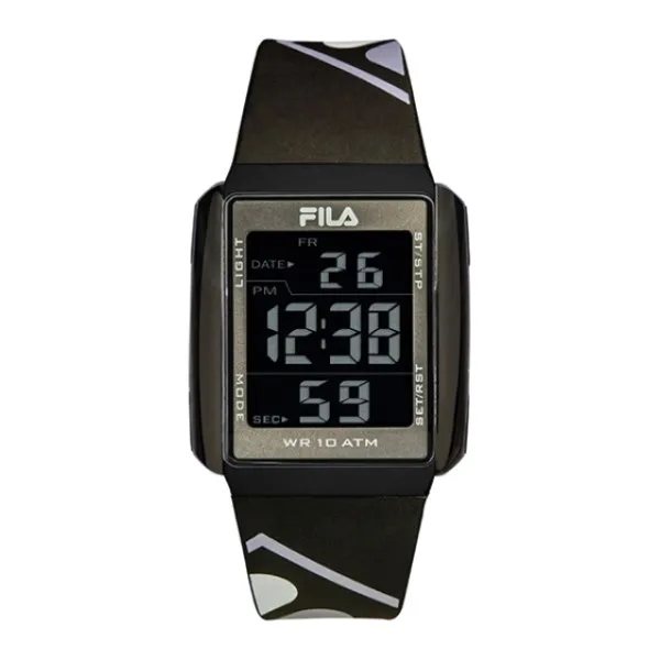 【FILA 斐樂】簡約方形電子錶-螢光綠x灰/38-325-005 歷史價格詳細信息