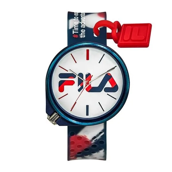 【FILA 斐樂】色塊拼接LOGO時尚腕錶-個性黑/38-326-002 歷史價格詳細信息