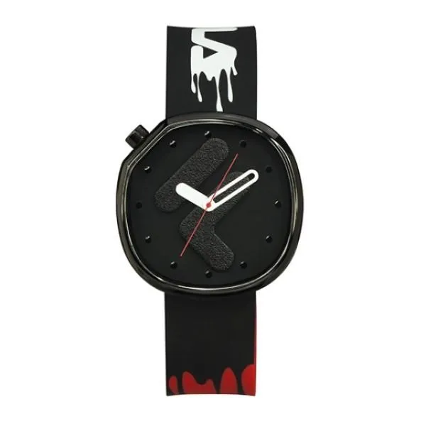 【FILA 斐樂】月蝕系列塗鴉風LOGO方形腕錶-百搭白/38-162-302 歷史價格詳細信息