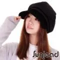 顏小姐 黑色貝雷帽棉質顯臉小乖乖版八角帽金屬貼標蘑菇帽寬邊 歷史價格詳細信息