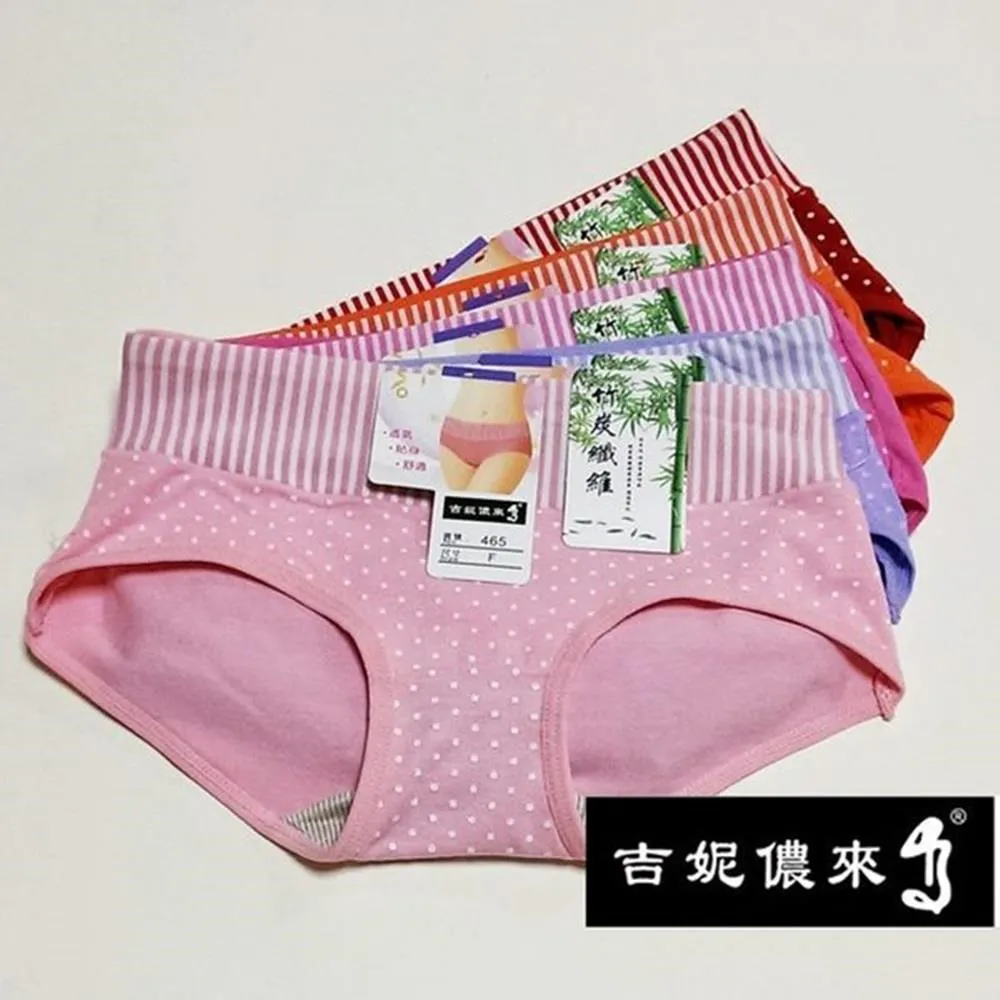 【吉妮儂來】6件組舒適竹炭底加大尺碼條紋織帶中腰棉褲 歷史價格詳細信息