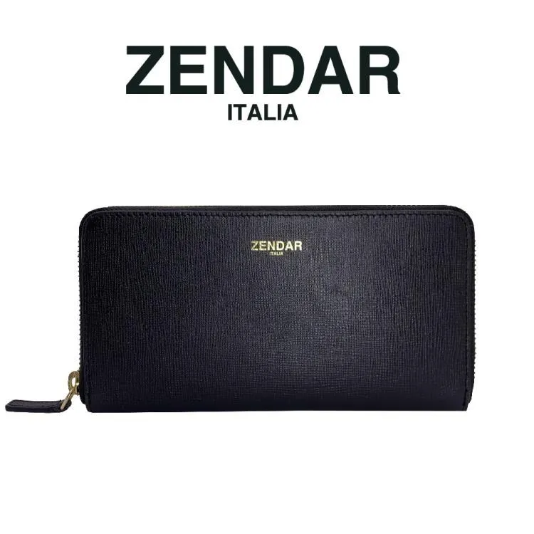 【ZENDAR】限量1折 頂級小牛皮十字紋翻蓋長夾 米蘭系列 全新專櫃展示品(黑色) 歷史價格詳細信息
