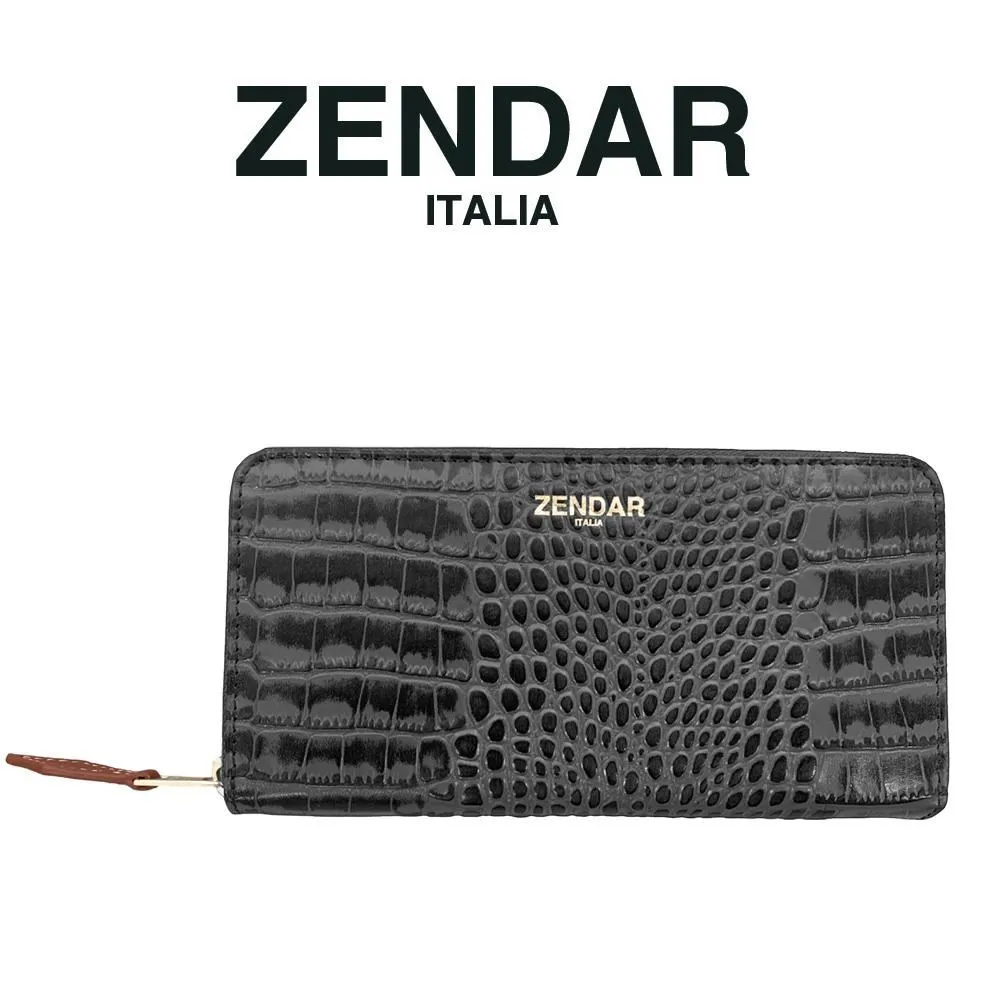 ZENDAR 頂級小羊皮鱷魚紋/鴕鳥紋拉鍊長夾 全新專櫃展示品(贈禮盒包裝) 歷史價格詳細信息