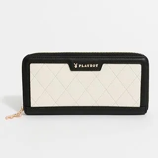 PLAYBOY - 拉鍊長夾  Limelight系列 - 黑白色 歷史價格詳細信息