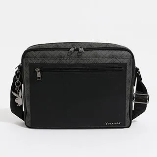 PLAYBOY - 雙層斜背包  Mettle系列 - 黑色 歷史價格詳細信息