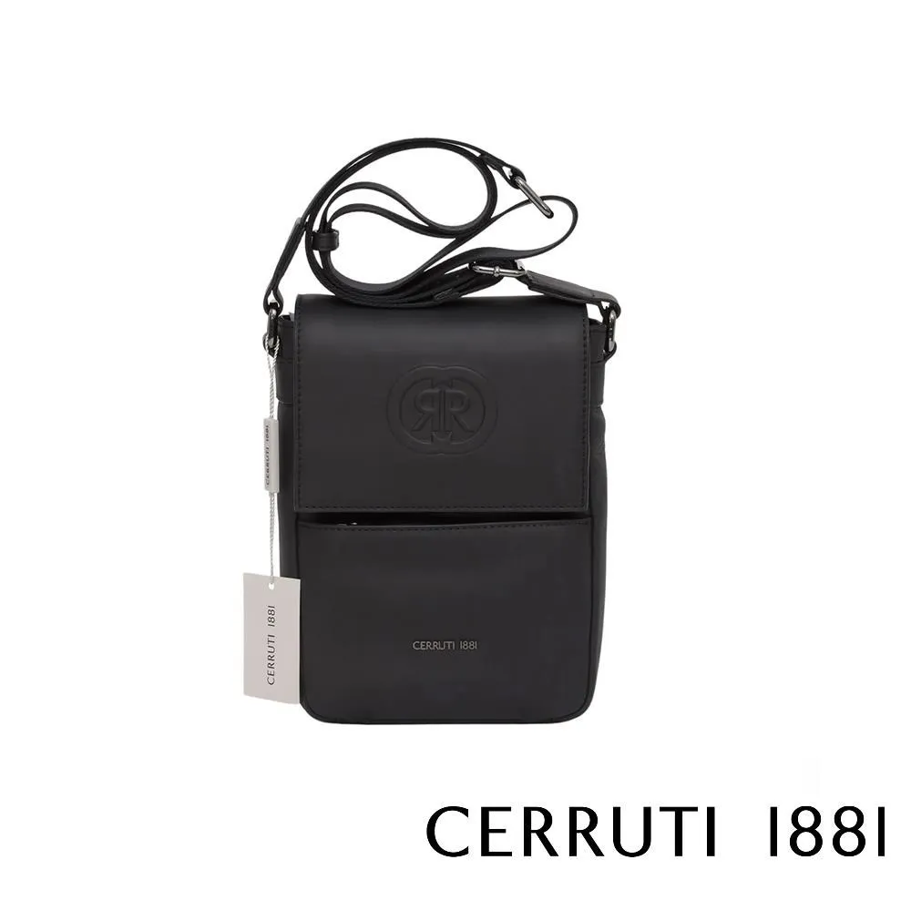 【Cerruti 1881】限量2折 頂級小牛皮肩背包 全新專櫃展示品(黑色5968M) 歷史價格詳細信息