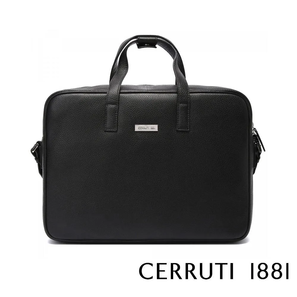 【CERRUTI 1881】頂級義大利小牛皮公事包/肩背包 CECA04657S 全新專櫃展示品(黑色) 歷史價格詳細信息