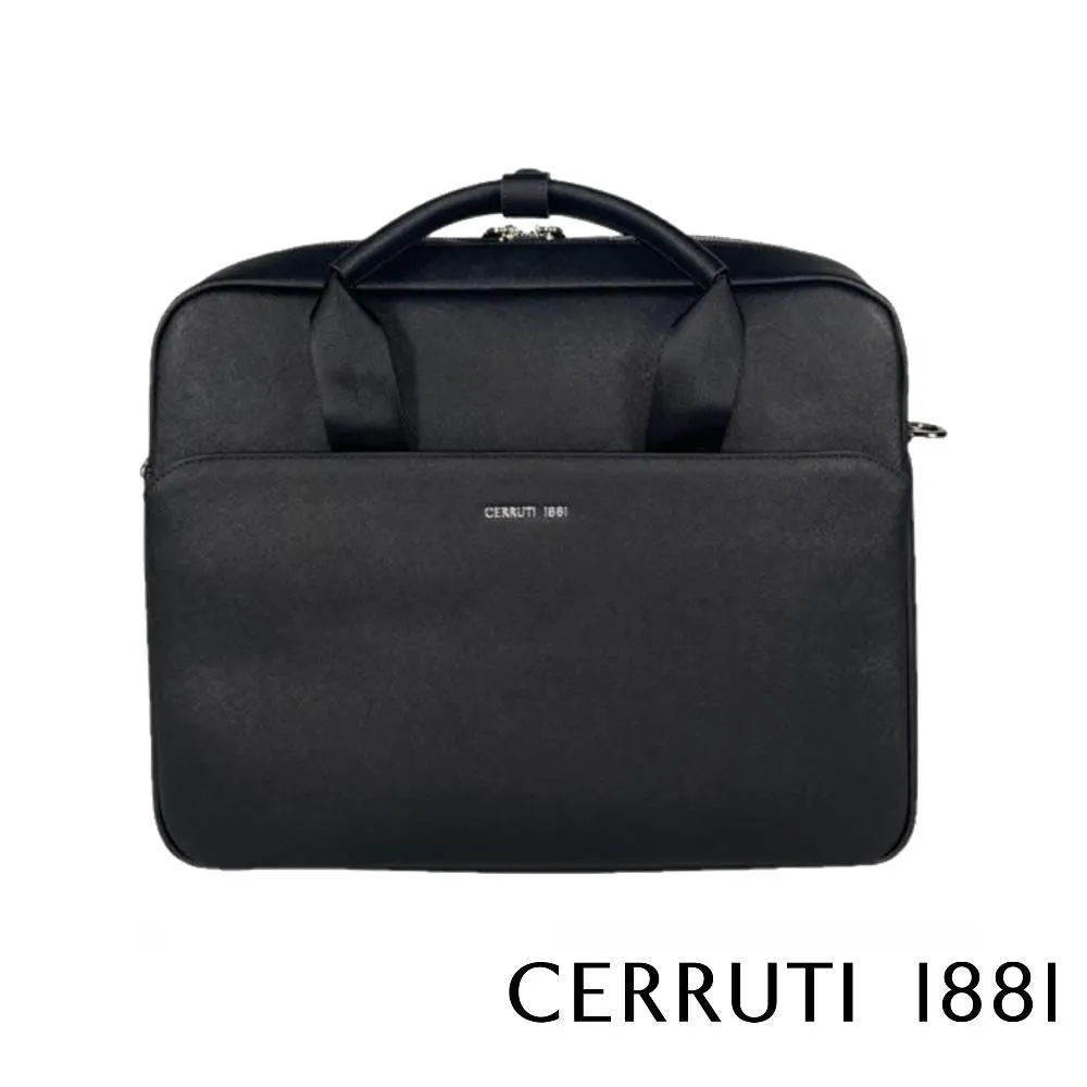 【CERRUTI 1881】頂級義大利小牛皮公事包/肩背包 CECA04657S 全新專櫃展示品(黑色) 歷史價格詳細信息
