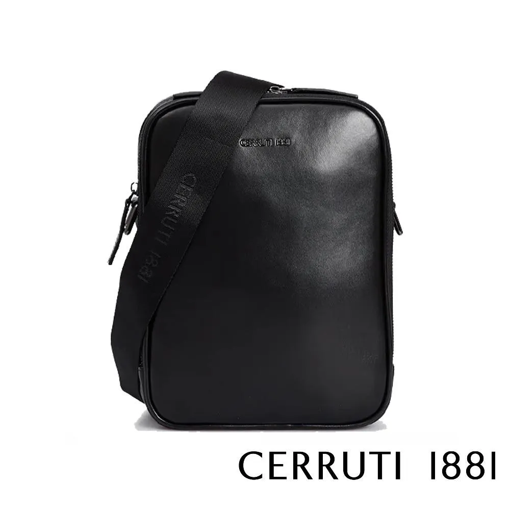 【Cerruti 1881】限量2折 頂級小牛皮肩背包 全新專櫃展示品(黑色5968M) 歷史價格詳細信息