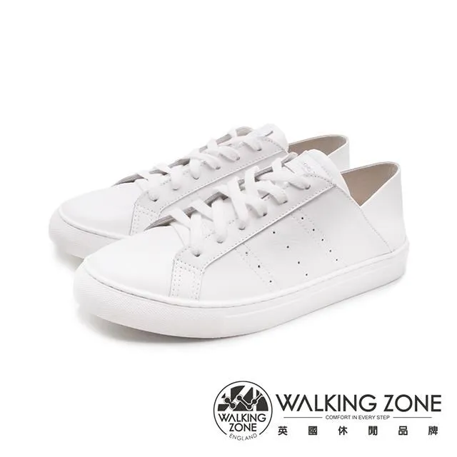 WALKING ZONE(女) 經典綁帶休閒鞋女鞋-白(另有黑) 歷史價格詳細信息