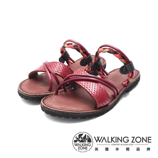 WALKING ZONE(女)民族風編織涼拖鞋 女鞋-黑色(另有紅色) 歷史價格詳細信息