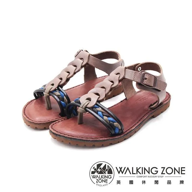 WALKING ZONE 皮革雙帶兩穿休閒鞋 女鞋 - 藍 (另有紅) 歷史價格詳細信息