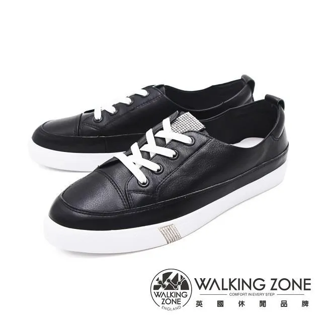 WALKING ZONE(女) 經典綁帶休閒鞋女鞋-白(另有黑) 歷史價格詳細信息