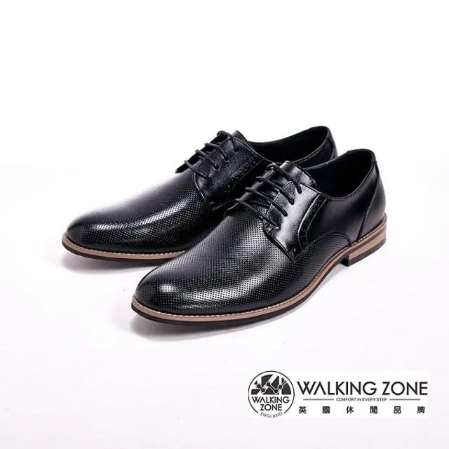 WALKING ZONE 真皮英倫壓花皮革 男士皮鞋-黑(另有棕) 歷史價格詳細信息