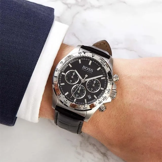 Hugo Boss 時尚典雅紳士風格男腕錶/白面/44mm (1512914) 歷史價格詳細信息