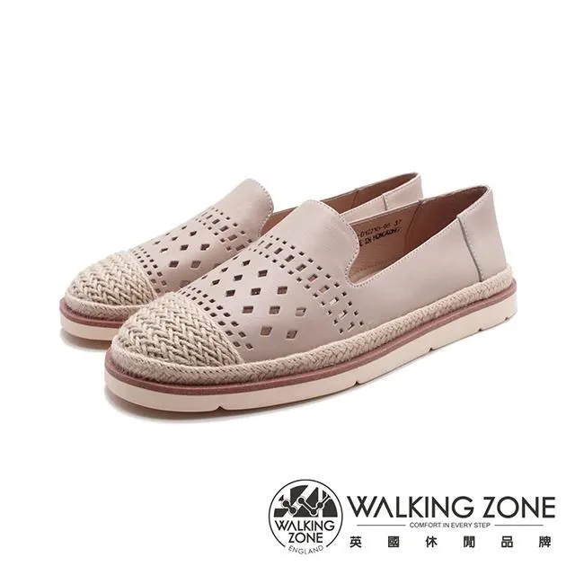 WALKING ZONE(女)日系麻線編織休閒鞋 女鞋－米黑色(另有米金色) 歷史價格詳細信息