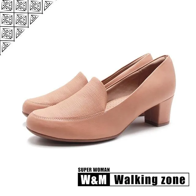 WALKING ZONE SUPER WOMAN系列 圓頭素面女仕樂福低跟鞋 女鞋-黑 歷史價格詳細信息