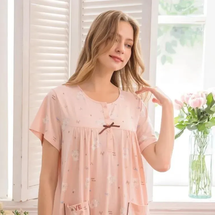 Rosemaid 羅絲美 - 甜蜜星鑽100%純棉全開釦短袖衣褲裝睡衣【R3156】 歷史價格詳細信息