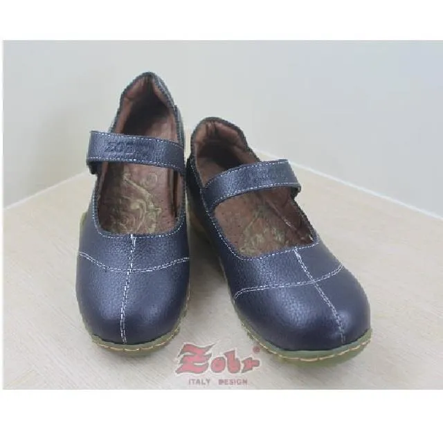 ZOBR路豹 經典真皮氣墊娃娃鞋黑色款 B34 歷史價格詳細信息