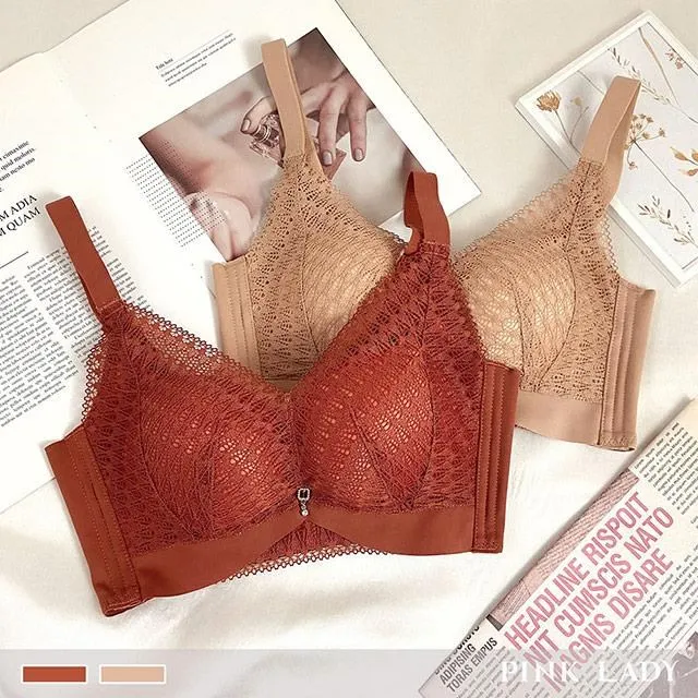 Pink Lady 乳膠杯無鋼圈【D-F罩杯】零束縛無痕側背片3D立體親膚蕾絲薄襯內衣 6688 歷史價格詳細信息