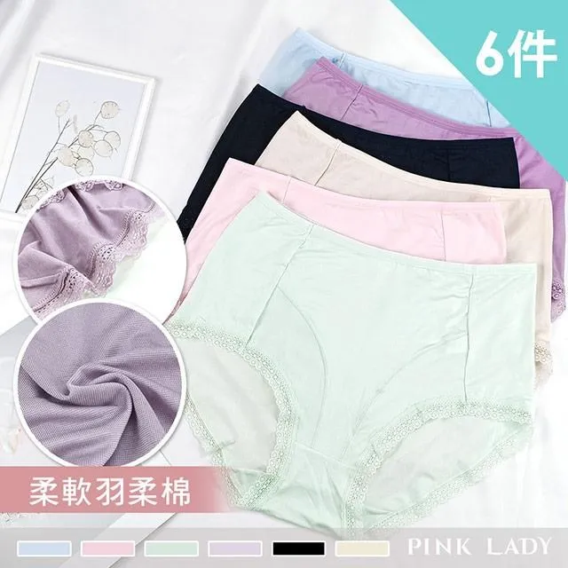 【PINK LADY】加大 純棉褲底 宮廷蕾絲 彈力 中腰內褲(6件組) 9086 歷史價格詳細信息
