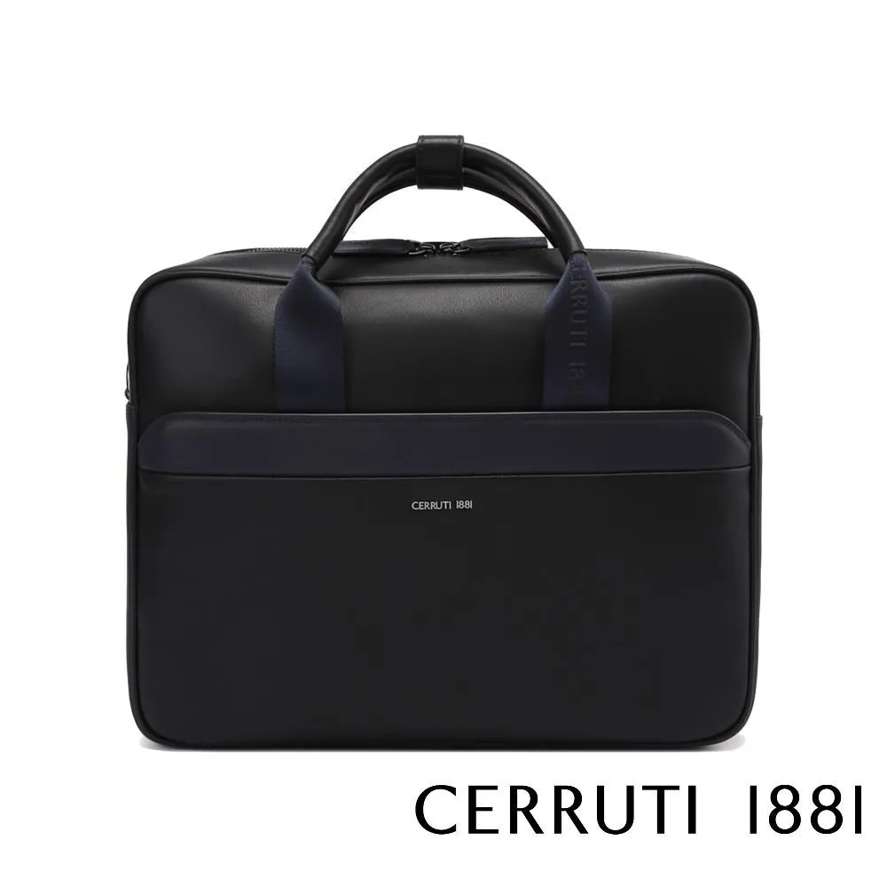 【CERRUTI 1881】頂級義大利小牛皮公事包/肩背包 CECA04657S 全新專櫃展示品(黑色) 歷史價格詳細信息