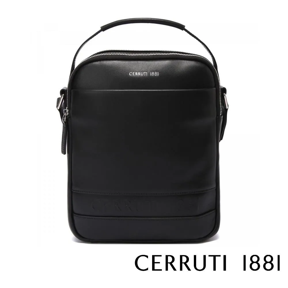 【Cerruti 1881】限量2折 頂級小牛皮肩背包 全新專櫃展示品(黑色5968M) 歷史價格詳細信息