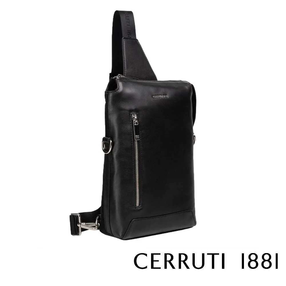 【Cerruti 1881】限量2折 頂級小牛皮肩背包 全新專櫃展示品(黑色5968M) 歷史價格詳細信息