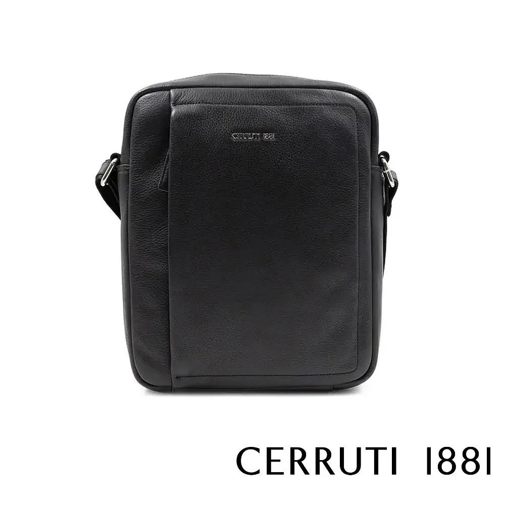 【Cerruti 1881】限量2折 頂級小牛皮肩背包 全新專櫃展示品(黑色5968M) 歷史價格詳細信息