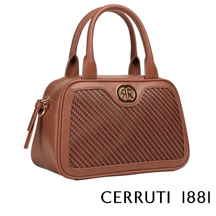 【Cerruti 1881】頂級義大利小牛皮手提包/肩背包(白蘭地色 CEBA05304M) 歷史價格詳細信息