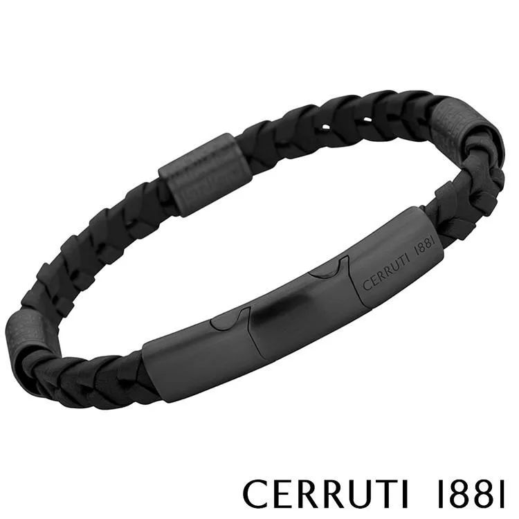 【Cerruti 1881】限量2折 經典不鏽鋼皮革手環 全新專櫃展示品(CB6202) 歷史價格詳細信息