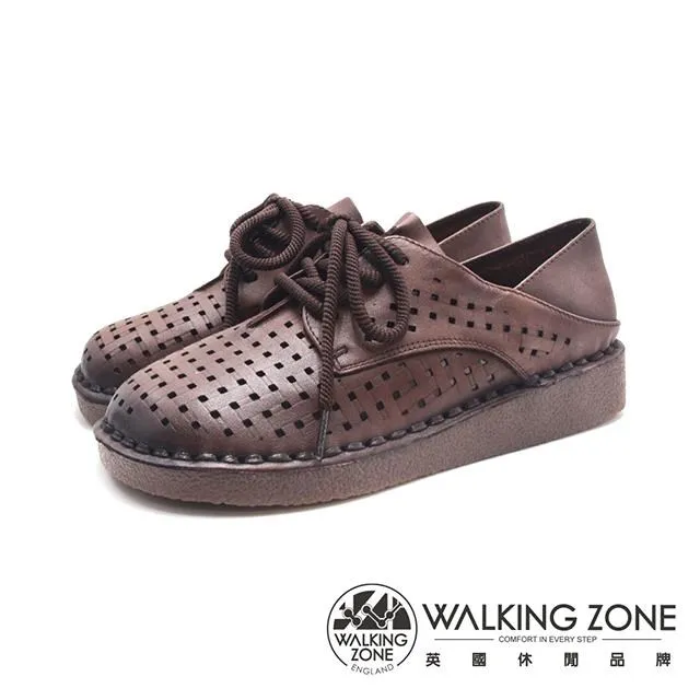 WALKING ZONE(女)大圓頭兩穿洞洞透氣懶人休閒鞋 女鞋-黑色 歷史價格詳細信息