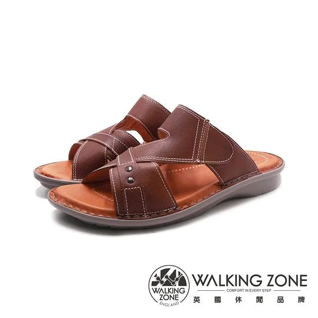 WALKING ZONE 交叉舒適帶厚底拖鞋 女鞋-玫瑰粉 歷史價格詳細信息