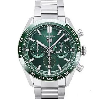 TAG HEUER 豪雅 CARRERA 計時銀面皮帶紳士款(CAV511B.FC6225)x43mm 歷史價格詳細信息