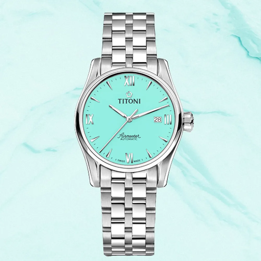 TITONI 梅花錶 空中霸王系列 AIRMASTER 機械錶-蒂芬尼藍 83908 S-691 歷史價格詳細信息