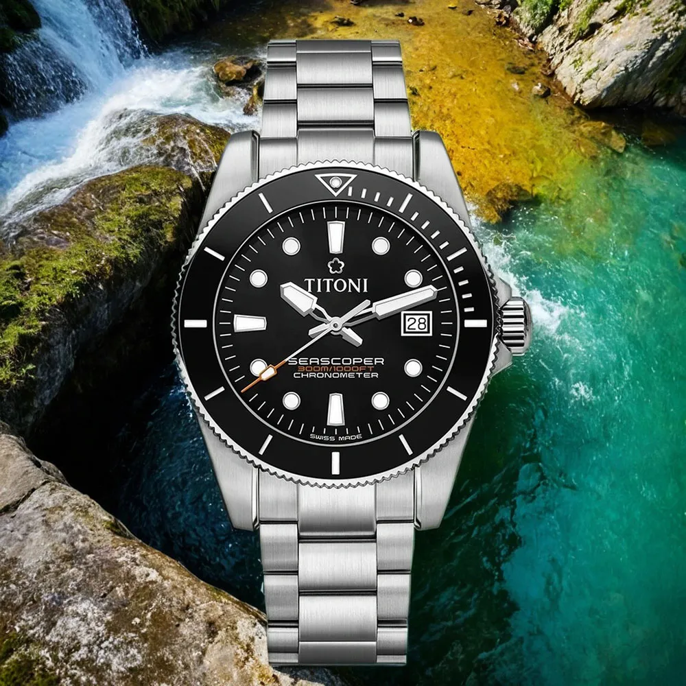 TITONI 梅花錶 SEASCOPER 600 米深潛系列機械錶(83600S-BK-256)-42mm 歷史價格詳細信息