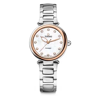 TITONI 梅花錶 炫美時尚之約械錶女錶-珍珠貝x卡其錶帶/33.5mm 23978S-STB-622 歷史價格詳細信息