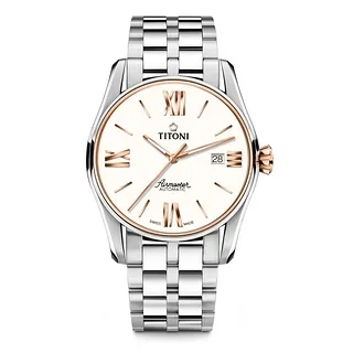 【TITONI瑞士梅花錶】空中霸王系列 白面間金鍊帶 29mm (23733 SY-583) 歷史價格詳細信息