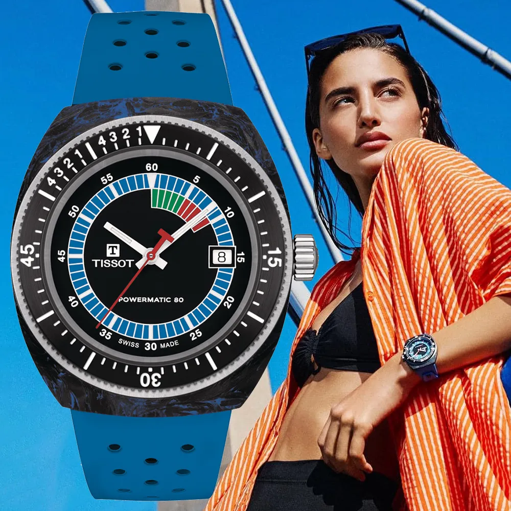 TISSOT 天梭 SIDERAL S 鍛造碳纖維酒桶形復古機械錶/黃/41mm/T1454079705700 歷史價格詳細信息