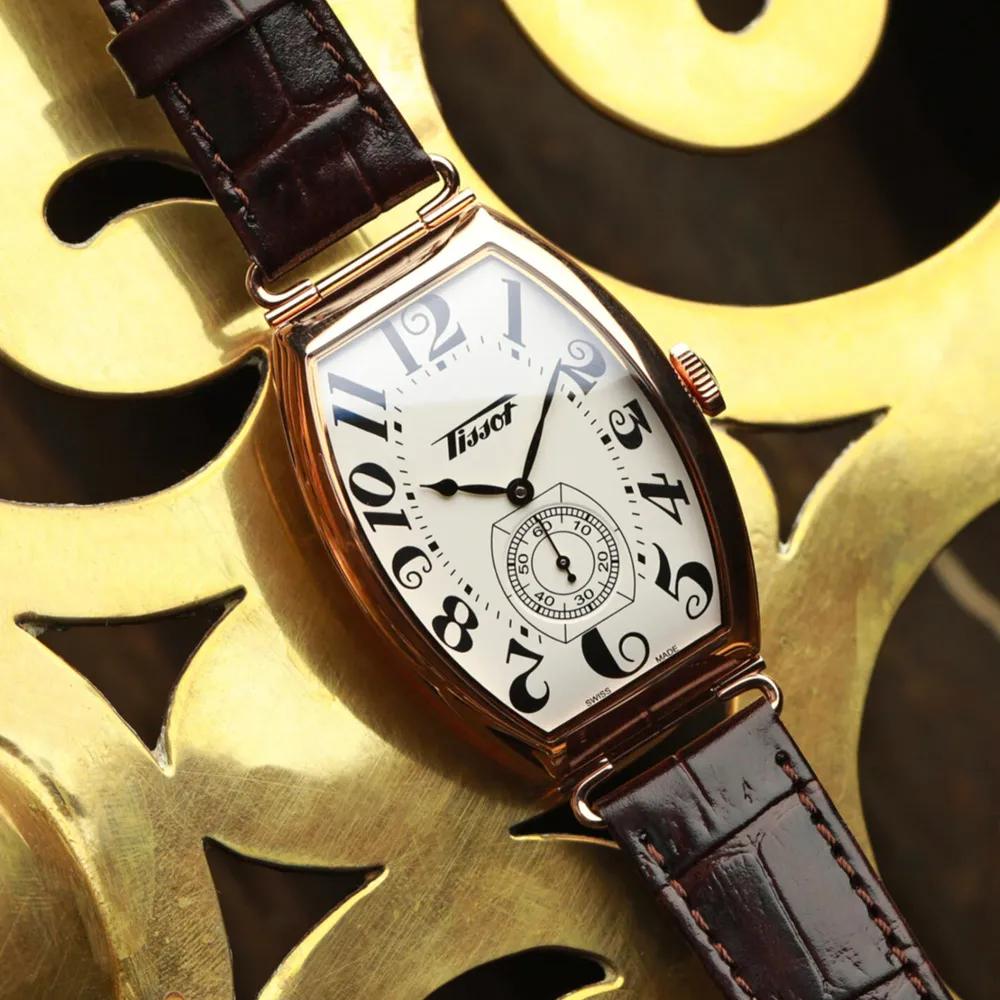 TISSOT 天梭 Heritage Porto 酒桶型手動上鍊機械女錶 T1281611601200 歷史價格詳細信息