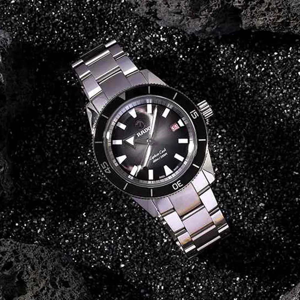 RADO  雷達錶 官方授權 Captain Cook 庫克船長300米潛水計時機械錶-R32145208 歷史價格詳細信息