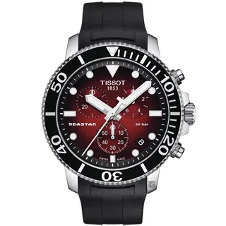 TISSOT 天梭 Seastar 海星300米潛水石英錶(T1204171109101) 歷史價格詳細信息